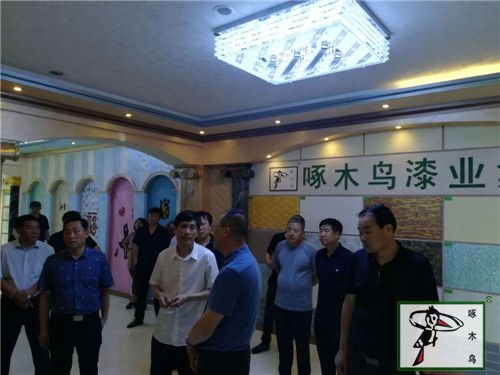 綏中縣領導一行蒞臨啄木鳥漆業(yè)參觀、指導