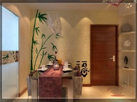3D彩粒漆餐廳墻